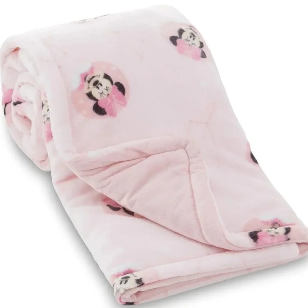 Blanket set Minnie Mouse plush pink